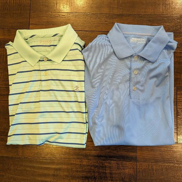 Lot of 2 Men's Golf Polos Sz XL Nike Drifit and Izod Cool FX - Picture 1 of 4